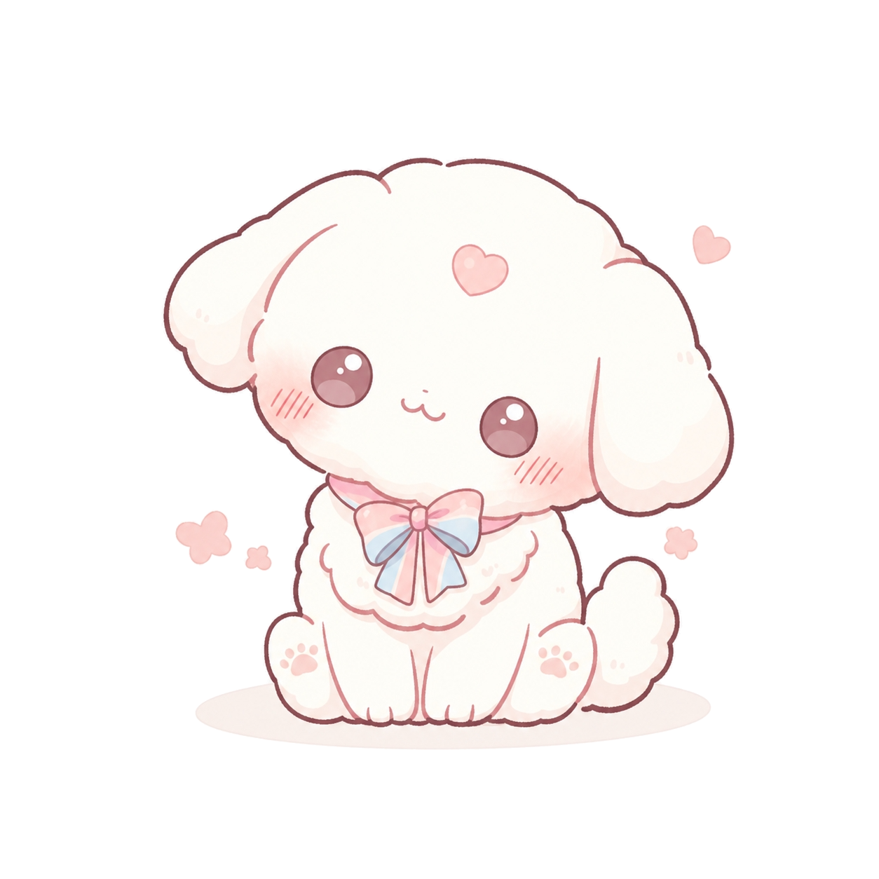 ハートに囲まれたコイロちゃん